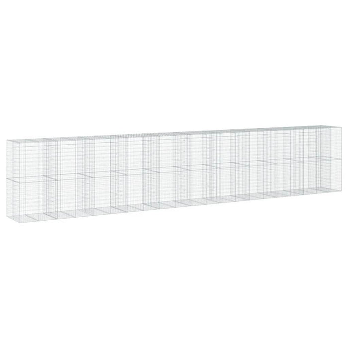 Coș gabion cu capac, 1050x100x200 cm, fier galvanizat - WALTI WALTI
