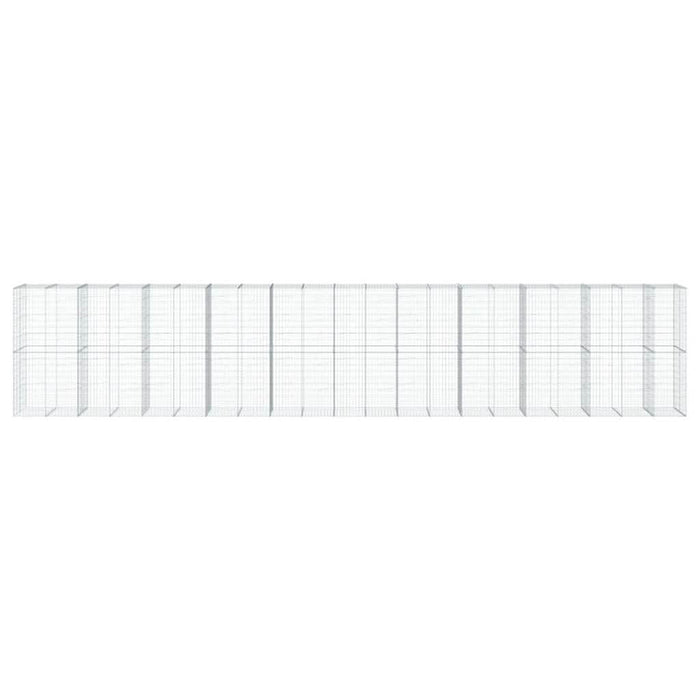 Coș gabion cu capac, 1050x100x200 cm, fier galvanizat - WALTI WALTI