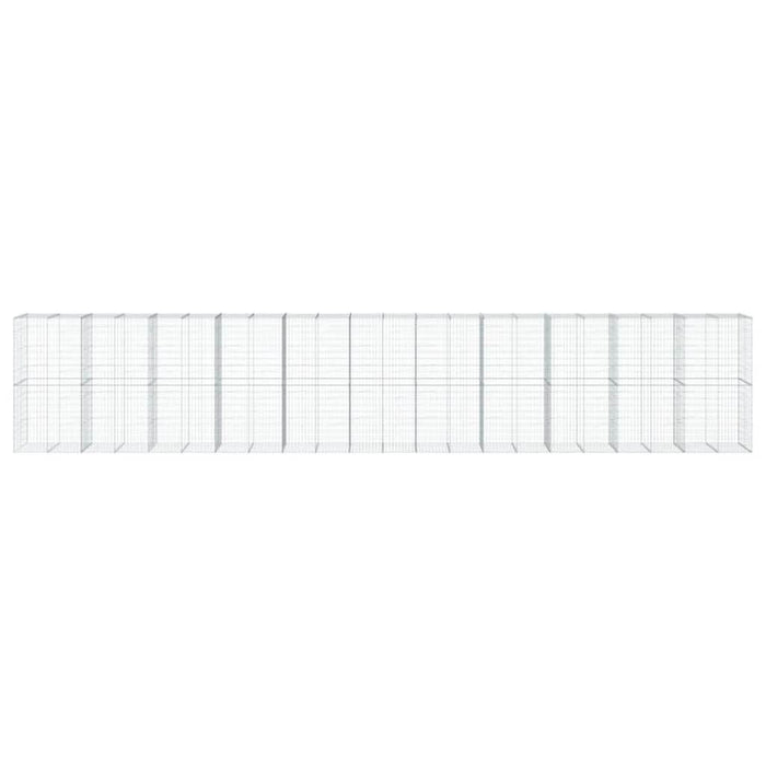 Coș gabion cu capac, 1100x100x200 cm, fier galvanizat - WALTI WALTI