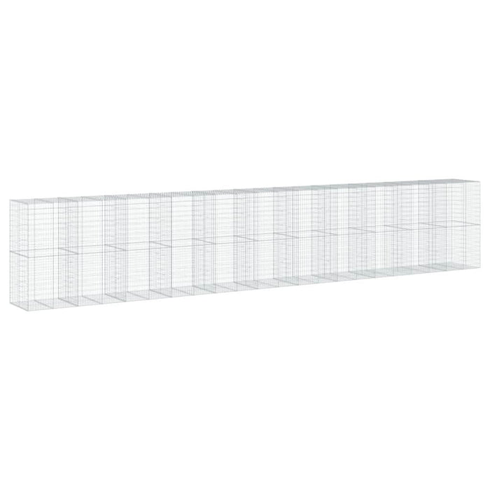 Coș gabion cu capac, 1100x100x200 cm, fier galvanizat - WALTI WALTI