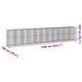 Coș gabion cu capac, 1100x100x200 cm, fier galvanizat - WALTI WALTI
