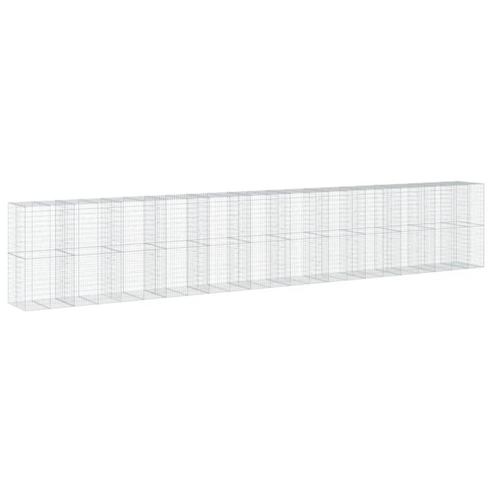 Coș gabion cu capac, 1150x100x200 cm, fier galvanizat - WALTI WALTI