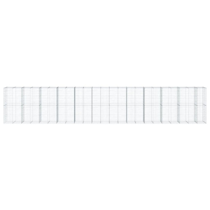 Coș gabion cu capac, 1150x100x200 cm, fier galvanizat - WALTI WALTI