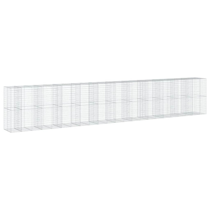 Coș gabion cu capac, 1150x100x200 cm, fier galvanizat - WALTI WALTI