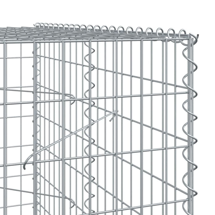Coș gabion cu capac, 1150x100x200 cm, fier galvanizat - WALTI WALTI