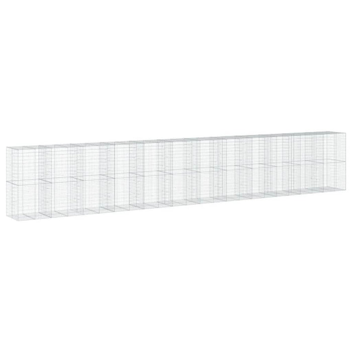 Coș gabion cu capac, 1200x100x200 cm, fier galvanizat - WALTI WALTI