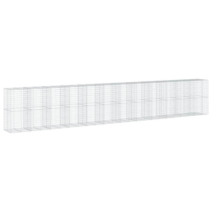 Coș gabion cu capac, 1200x100x200 cm, fier galvanizat - WALTI WALTI
