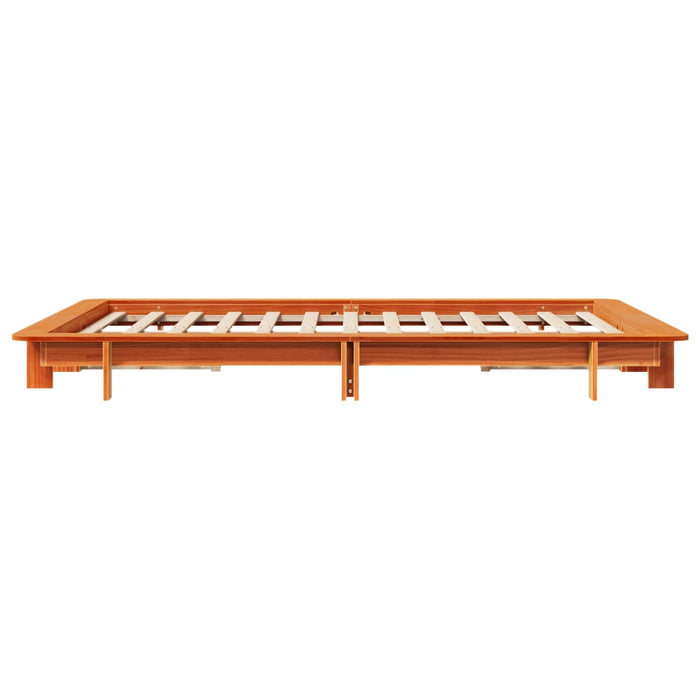 Cadru pat fără saltea, maro ceruit, 120x200 cm, lemn masiv pin - WALTI WALTI
