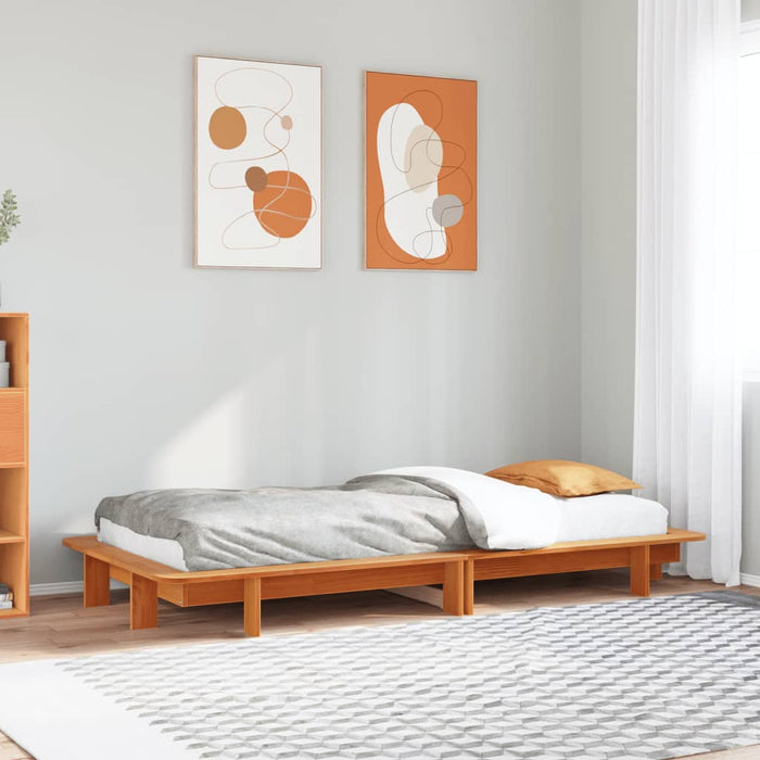 Pat de zi fără saltea, maro ceruit, 90x200 cm, lemn masiv pin - WALTI WALTI