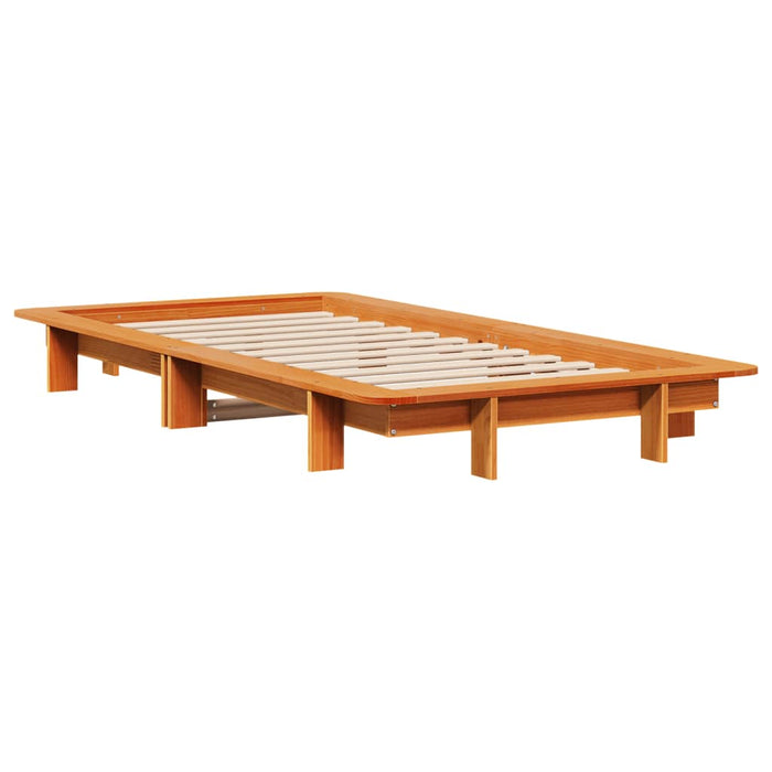 Cadru pat fără saltea, maro ceruit, 90x190 cm, lemn masiv pin - WALTI WALTI