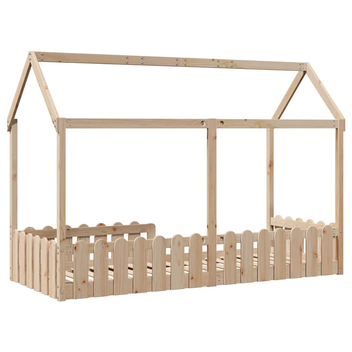Cadru pat tip casă pentru copii, 80x200 cm, lemn masiv de pin - WALTI WALTI