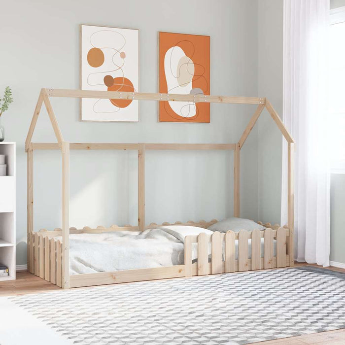 Cadru pat tip casă pentru copii, 80x200 cm, lemn masiv de pin - WALTI WALTI
