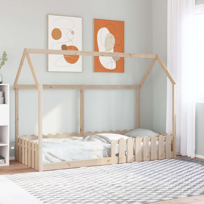 Cadru pat tip casă pentru copii, 90x190 cm, lemn masiv de pin - WALTI WALTI