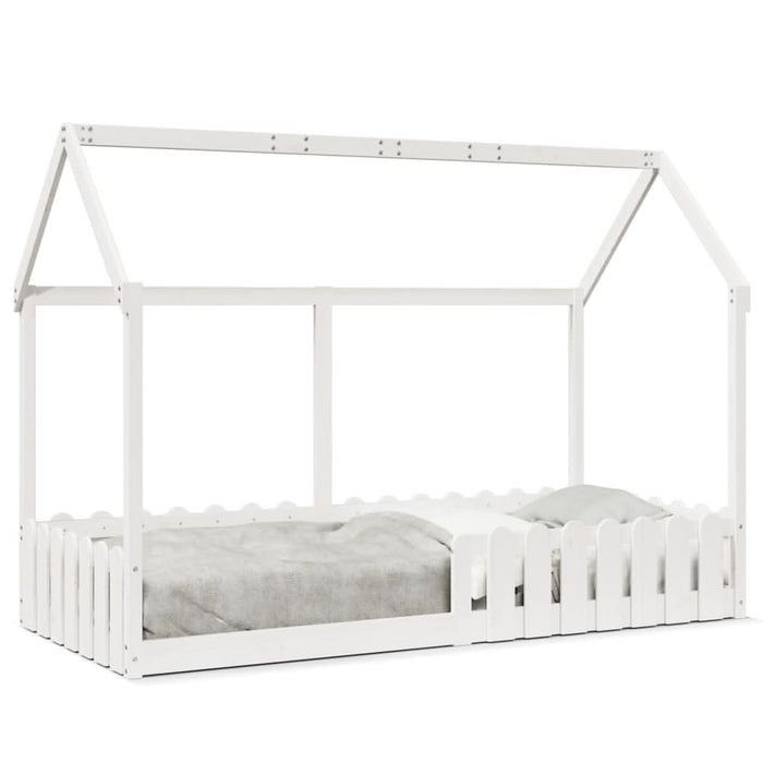 Cadru pat tip casă pentru copii alb 90x190 cm lemn masiv de pin - WALTI WALTI