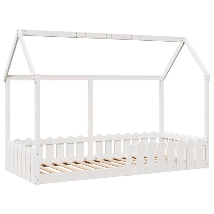 Cadru pat tip casă pentru copii alb 90x190 cm lemn masiv de pin - WALTI WALTI