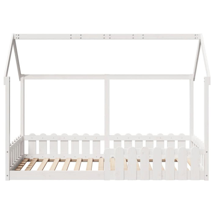 Cadru pat tip casă pentru copii alb 90x190 cm lemn masiv de pin - WALTI WALTI