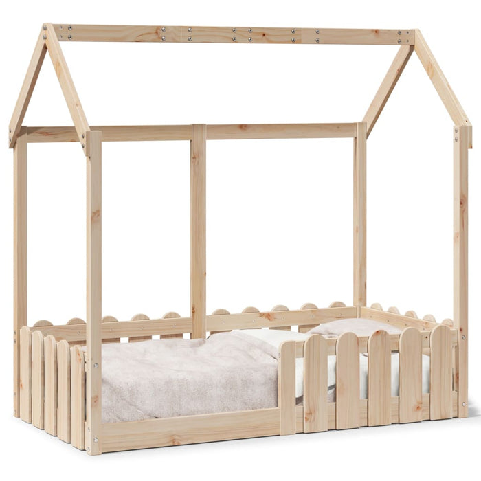 Cadru pat tip casă pentru copii, 70x140 cm, lemn masiv de pin - WALTI WALTI
