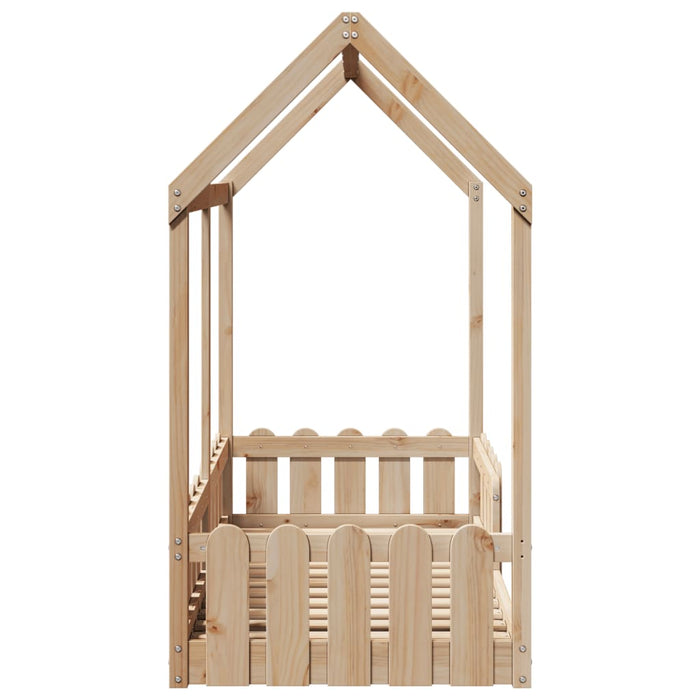 Cadru pat tip casă pentru copii, 70x140 cm, lemn masiv de pin - WALTI WALTI