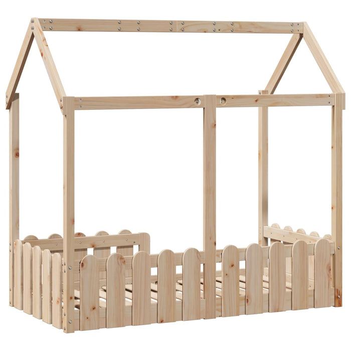 Cadru pat tip casă pentru copii, 70x140 cm, lemn masiv de pin - WALTI WALTI