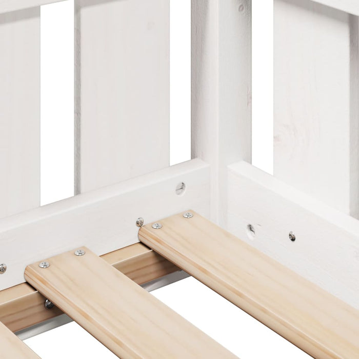 Cadru pat tip casă pentru copii alb 70x140 cm lemn masiv de pin - WALTI WALTI