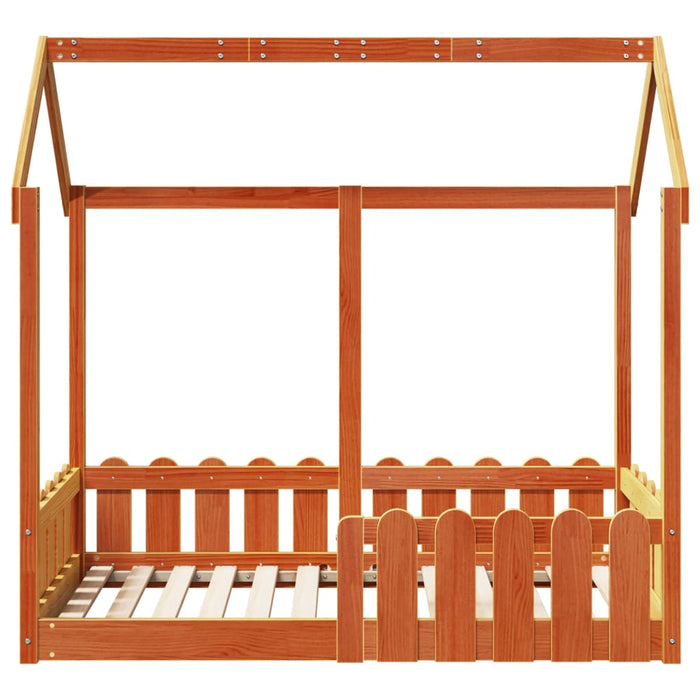 Cadru pat de copii, maro ceruit, 70x140 cm, lemn masiv de pin - WALTI WALTI