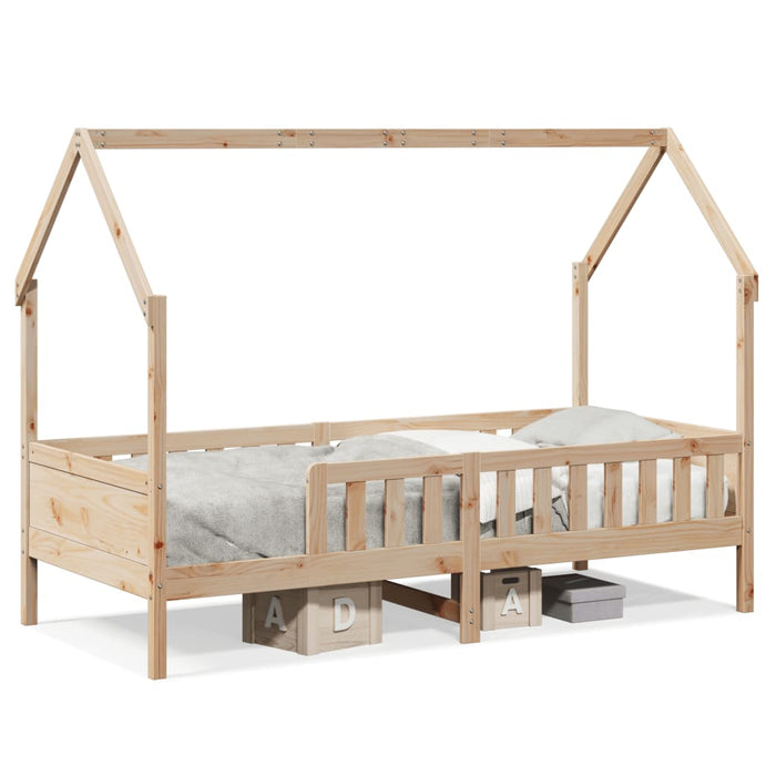 Cadru pat tip casă pentru copii, 90x200 cm, lemn masiv de pin - WALTI WALTI
