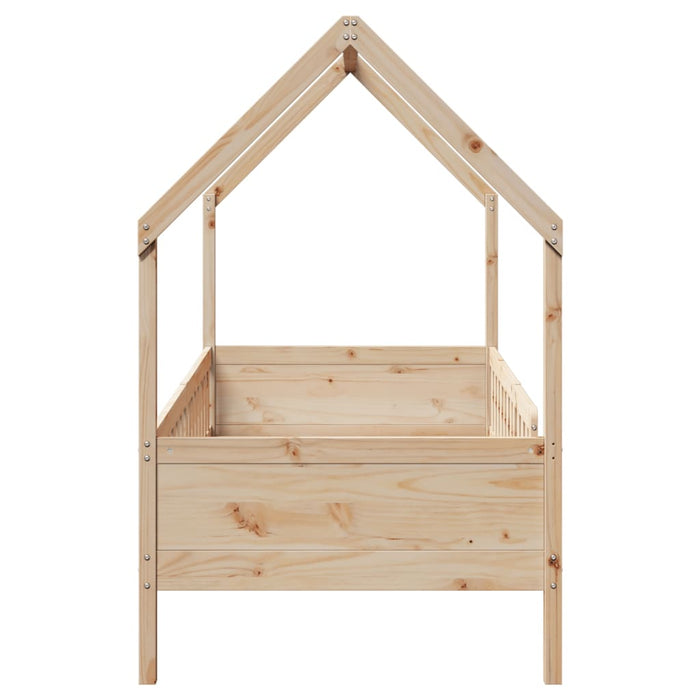 Cadru pat tip casă pentru copii, 80x200 cm, lemn masiv de pin - WALTI WALTI