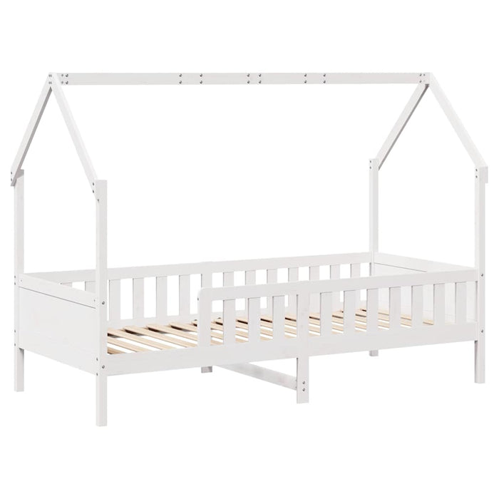 Cadru pat tip casă pentru copii alb 80x200 cm lemn masiv de pin - WALTI WALTI
