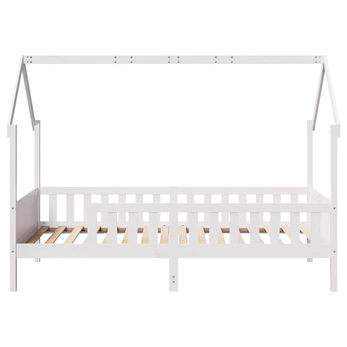 Cadru pat tip casă pentru copii alb 80x200 cm lemn masiv de pin - WALTI WALTI