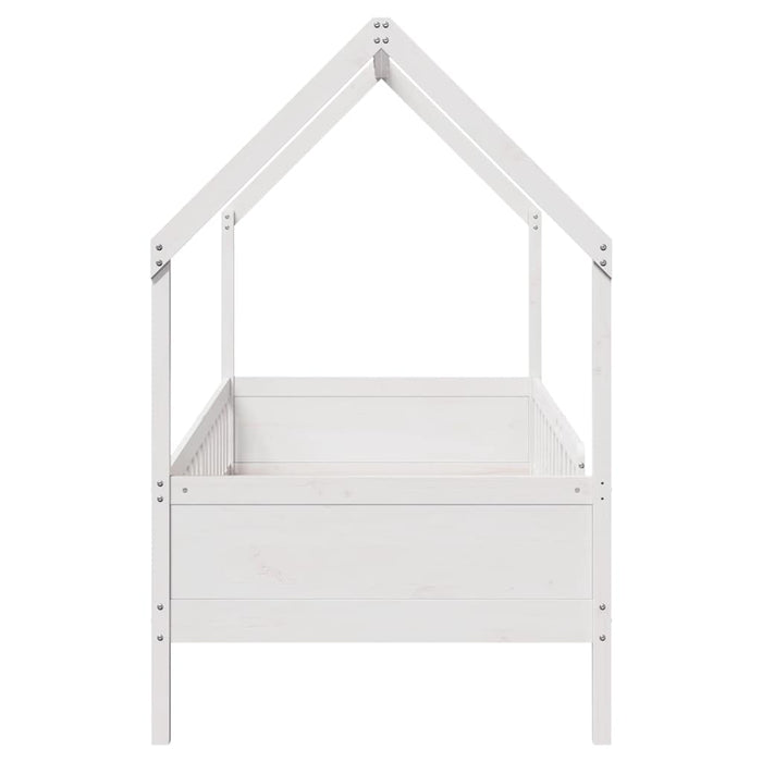 Cadru pat tip casă pentru copii alb 80x200 cm lemn masiv de pin - WALTI WALTI
