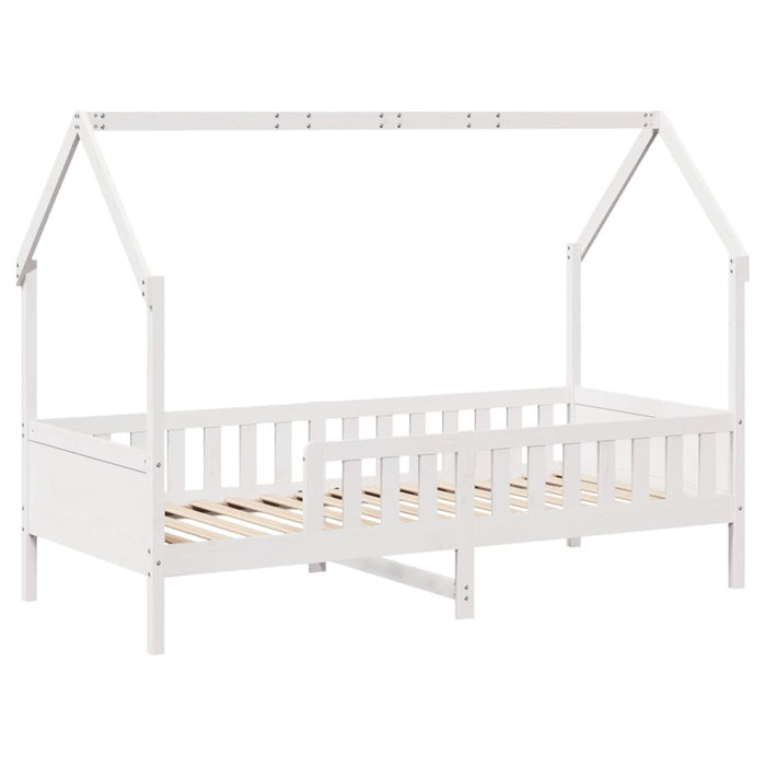 Cadru pat tip casă pentru copii alb 90x190 cm lemn masiv de pin - WALTI WALTI