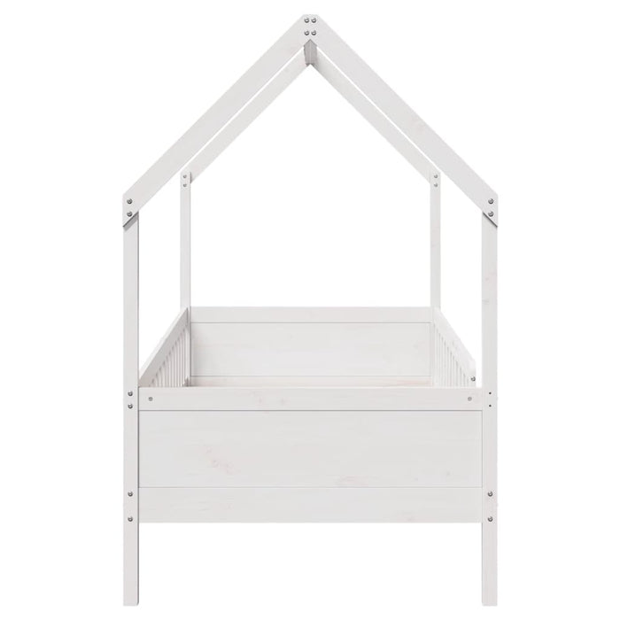 Cadru pat tip casă pentru copii alb 90x190 cm lemn masiv de pin - WALTI WALTI