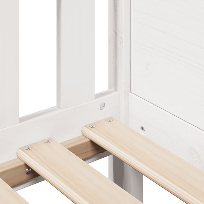 Cadru pat tip casă pentru copii alb 90x190 cm lemn masiv de pin - WALTI WALTI