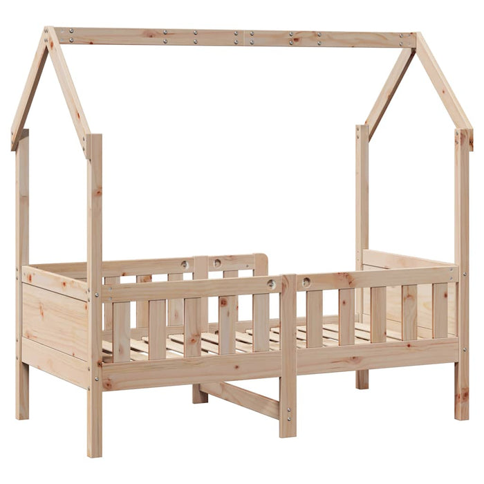 Cadru pat tip casă pentru copii, 80x160 cm, lemn masiv de pin WALTI