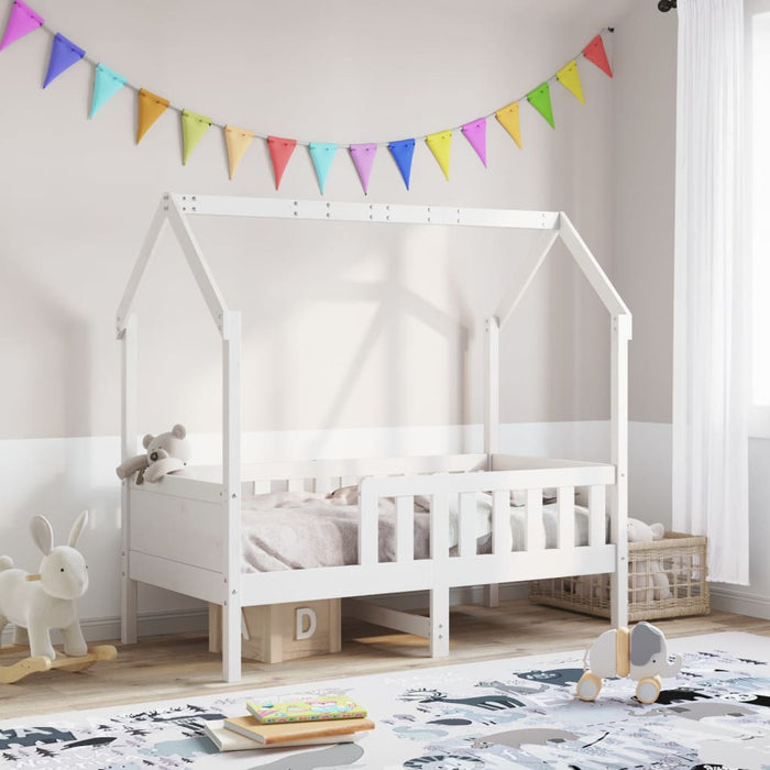 Cadru pat tip casă pentru copii, 80x160 cm, lemn masiv de pin - WALTI WALTI