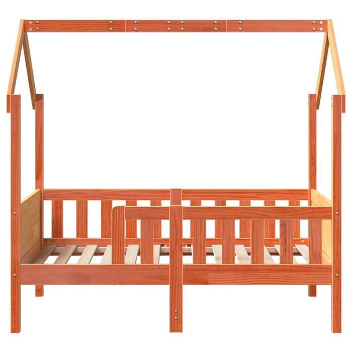 Cadru pat de copii, maro ceruit, 70x140 cm, lemn masiv de pin - WALTI WALTI