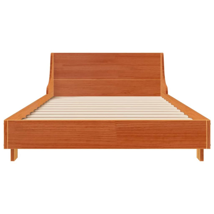 Cadru pat fără saltea, maro ceruit, 75x190 cm, lemn masiv pin - WALTI WALTI