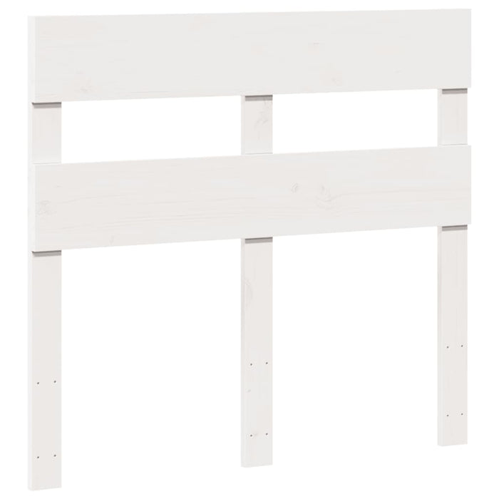 Cadru pat fără saltea, alb, 100x200 cm, lemn masiv pin WALTI