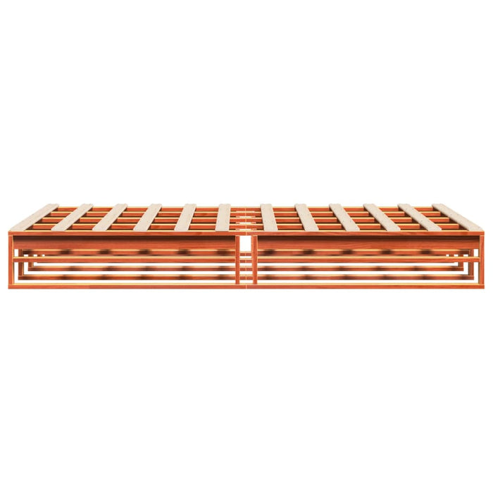 Cadru de pat fără saltea, maro ceruit 150x200 cm lemn masiv pin - WALTI WALTI