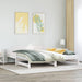 Pat de zi cu extensie, alb, 90x200 cm, lemn masiv de pin - WALTI WALTI