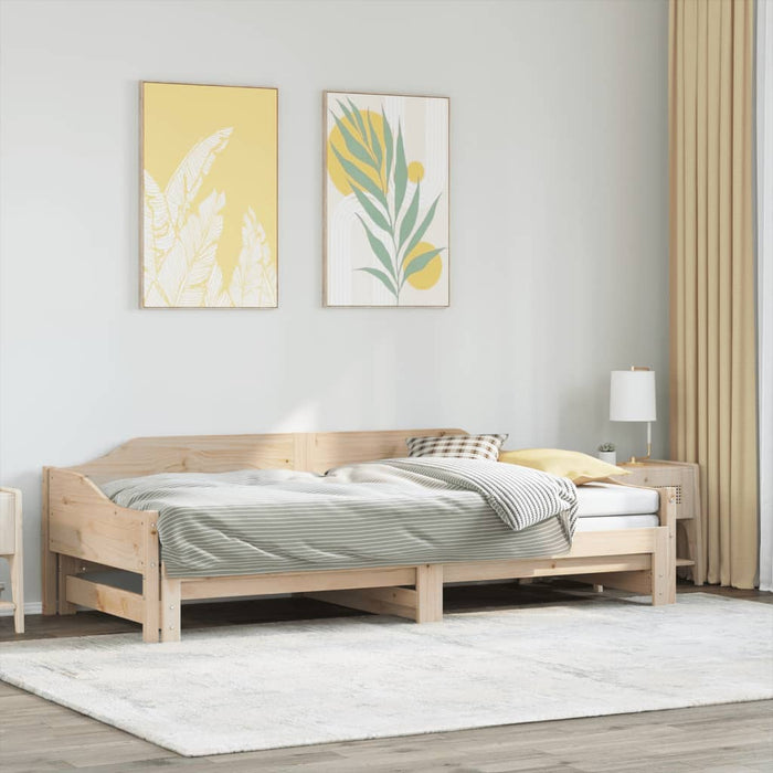 Pat de zi cu extensie, 90x190 cm, lemn masiv de pin - WALTI WALTI