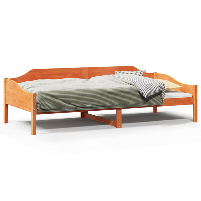 Cadru de pat fără saltea maro ceruit 80x200 cm lemn masiv pin WALTI