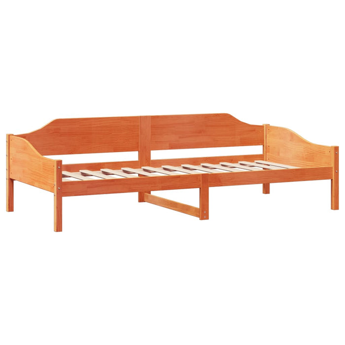 Cadru de pat fără saltea maro ceruit 80x200 cm lemn masiv pin WALTI