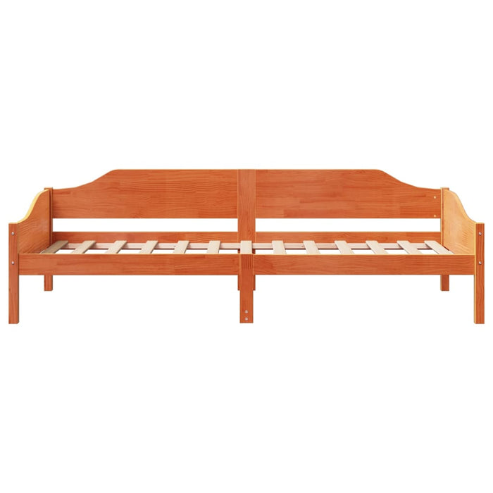 Cadru de pat fără saltea maro ceruit 80x200 cm lemn masiv pin WALTI