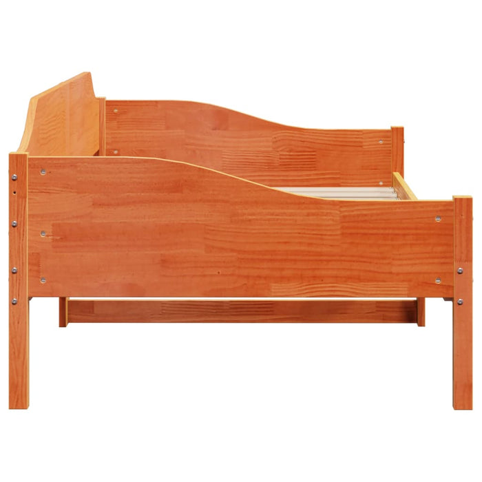 Cadru de pat fără saltea maro ceruit 80x200 cm lemn masiv pin WALTI