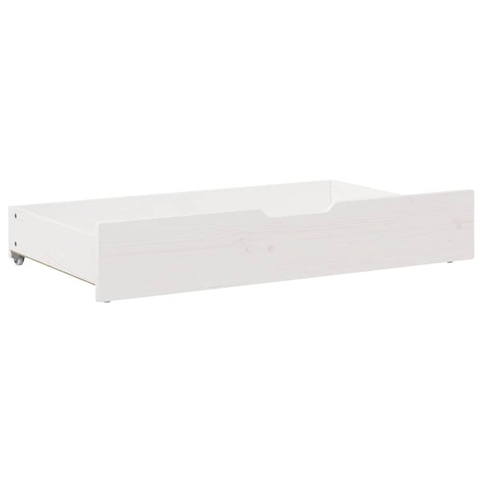Sertare de pat, 2 buc., 95x55x17 cm, alb, lemn masiv de pin WALTI