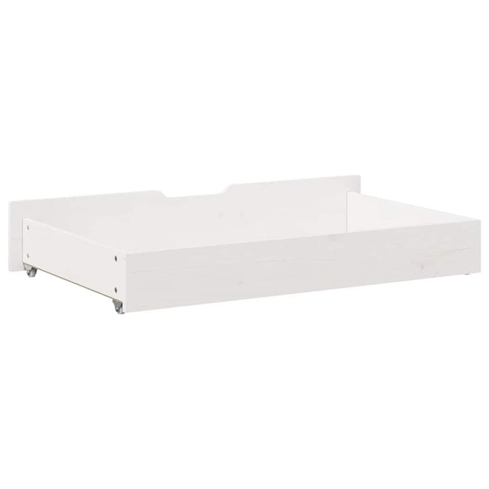Sertare de pat, 2 buc., 95x55x17 cm, alb, lemn masiv de pin WALTI