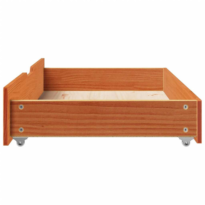 Sertare de pat 2 buc. 95x55x17 cm maro ceruit lemn masiv de pin - WALTI WALTI