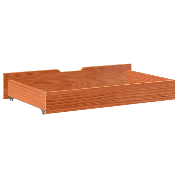 Sertare de pat 2 buc. 95x55x17 cm maro ceruit lemn masiv de pin - WALTI WALTI