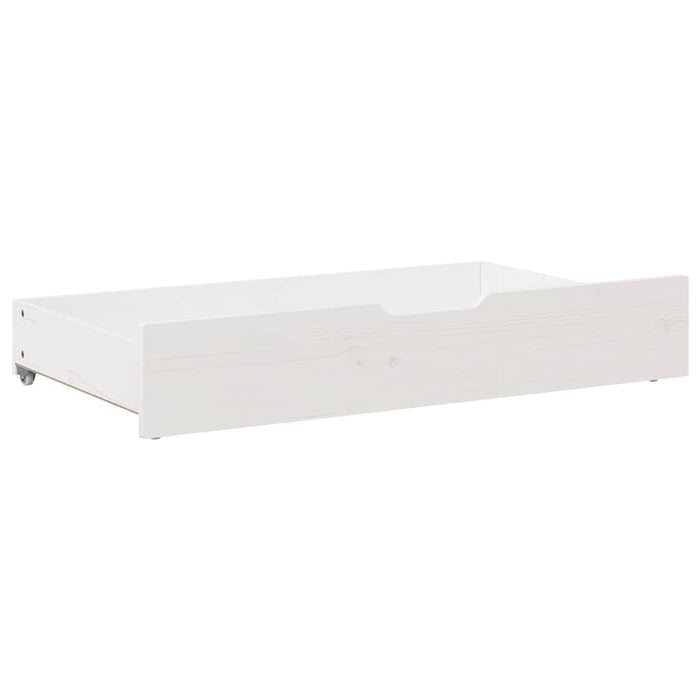 Sertare de pat, 2 buc., 90x55x17 cm, alb, lemn masiv de pin WALTI